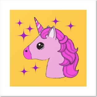 Cute unicorn pony Posters and Art